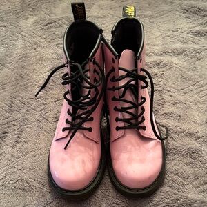 Dr. Martens Kids Pink Lace-Up Boots